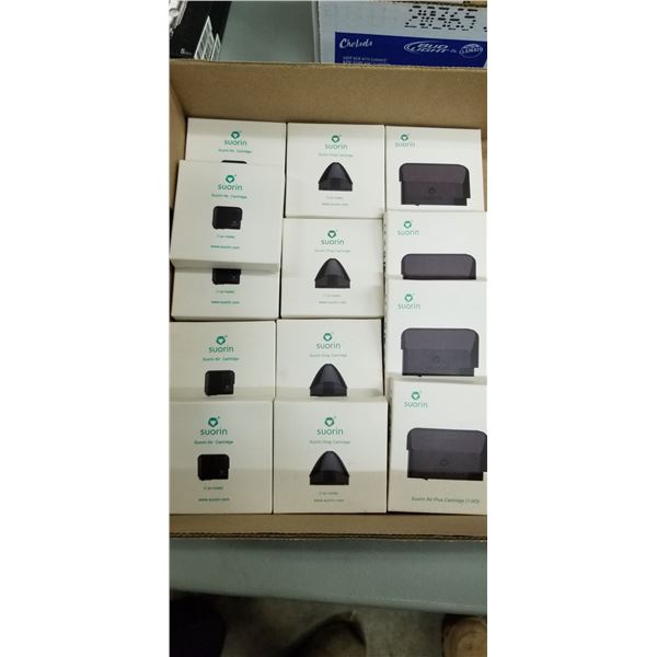 ASSORTED SUORIN VAPE CARTRIDGES, AIR CARTRIDGES QTY 5, SUORIN DROP CARTRIDGE QTY 4, SUORIN AIR LUS C