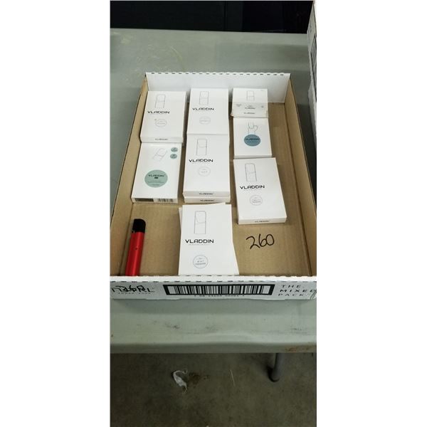 VLADDIN VAPE, CASE, PODS, VCT QTY 2, MINT QTY 2, TOBACCO, WATERMELON QTY 2, LYCHEE QTY 2