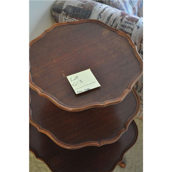 3 tiered table