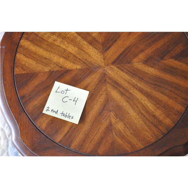 2 wood end tables