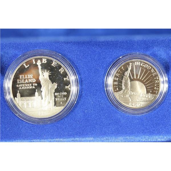 1986 US LIBERTY 2 COIN PROOF SET
