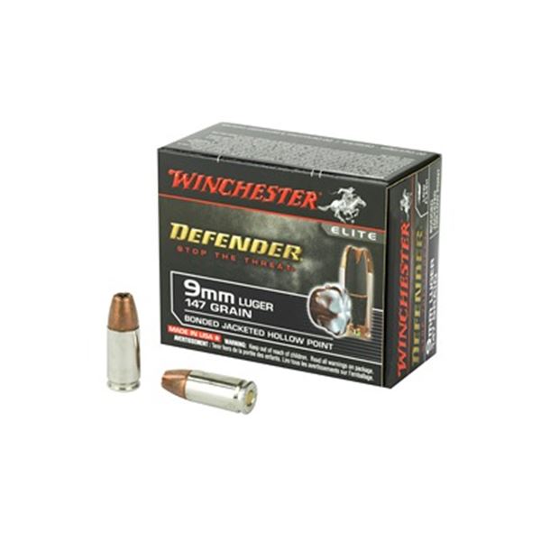 WIN DEFENDER 9MM 147GR JHP - 20 RDS