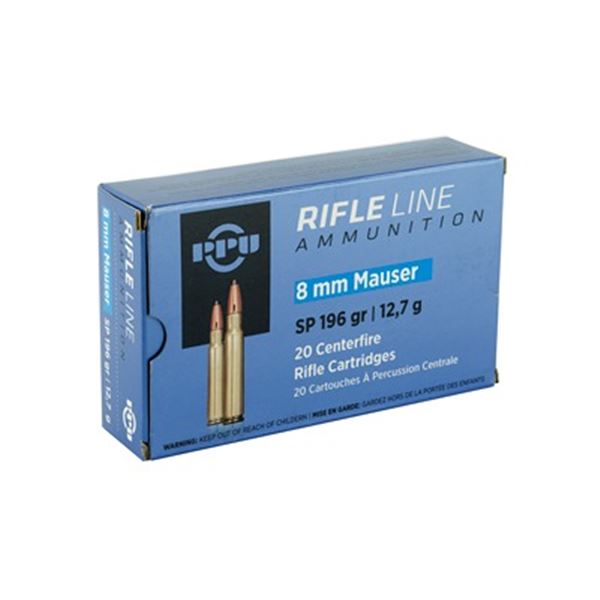PPU 8MM MAUSER SP 196GR - 20 RDS
