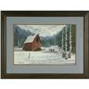 Image 2 : WATERCOLOR LES BARNETT MONTANA WINTER LANDSCAPE