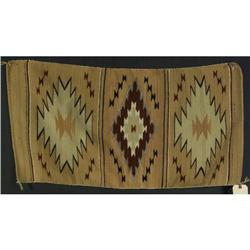 NAVAJO SADDLE BLANKET/SAMPLER LATE 20TH C.