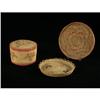 Image 1 : THREE PIECES ALASKAN BASKETRY TRAYS, BOX W/ LID