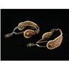 Image 1 : PAIR SILVER INLAID IRON SPURS MID-20TH C.