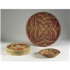 Image 1 : THREE BASKETRY ITEMS TRAY, ROUND BOX ALASKAN (?)