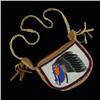Image 1 : BEADED HIDE PURSE SHOSHONE? WAR BONNET