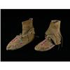 Image 1 : PAIR VINTAGE GREAT BASIN BEADED HIDE MOCCASINS