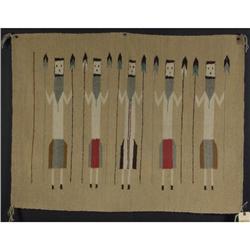 VINTAGE NAVAJO YEI WOOL WEAVING