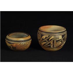 TWO HOPI POTTERY BOWLS NATIVE AMERICAN