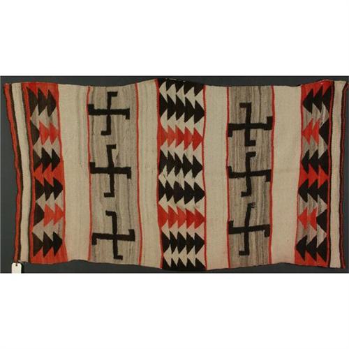 NAVAJO WOOL WEAVING SADDLE BLANKET LAZY LINES