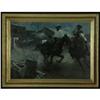 Image 2 : HARVEY DUNN COWBOYS OIL PAINTING NO RESERVE!