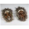 Image 1 : PAIR ALASKAN MOOSE HIDE SPIRIT MASKS