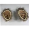 Image 2 : PAIR ALASKAN MOOSE HIDE SPIRIT MASKS
