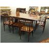 Image 1 : CONTEMPORARY WALNUT DINING TABLE AND SIX CHAIRS