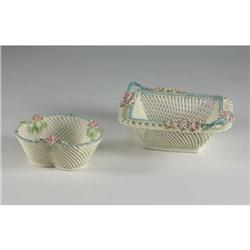 BELLEEK PORCELAIN BASKETS