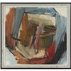 Image 1 : OIL EUGENE PIZZUTO ABSTRACT COMPOSITION