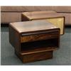 Image 1 : NIGHTSTANDS: Pair Wesnofa Norway rosewood veneer nightstands with single drawer, note scratches to t
