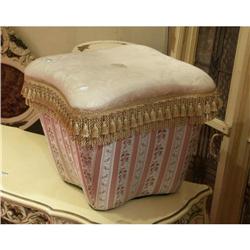 DECORATIVE SCALLOPED SHAPE OTTOMAN