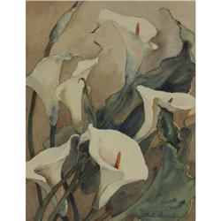 WATERCOLOR PAUL J. IMMEL CALLA LILIES