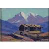 Image 1 : OIL JULES BERNARD DAHLAGER ''PROSPECTORS CABIN''