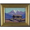 Image 2 : OIL JULES BERNARD DAHLAGER ''PROSPECTORS CABIN''