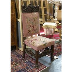 LATE 19TH CENTURY ITALIAN BAROQUE OAK SIDECHAIR