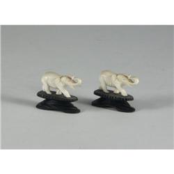 IVORY ELEPHANT FIGURINES