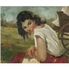 Image 1 : OIL F. BODIS SMILING MEDITERRANEAN GIRL
