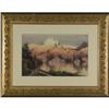 Image 1 : WATERCOLOR H. LEVEY SUNRISE MOUNTAIN RANGE