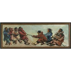OIL YVONNE LONGO ESKIMO TUG OF WAR