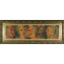 MIXED MEDIA PASCAL CUCARO FIVE PORTRAITS