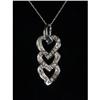 Image 1 : TRIPLE HEART SHAPED DIAMOND & 10K PENDANT W/ CHAIN