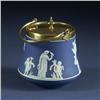 Image 1 : WEDGWOOD DARK BLUE JASPER BISCUIT JAR