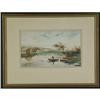 Image 2 : WATERCOLOR ALICE DOW BEEK VILLAGE FERRY