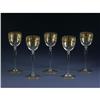 Image 1 : FIVE MOSER STYLE ELONGATED STEM WINE GLASSES