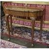 Image 1 : QUEEN ANNE STYLE WALNUT AND BURLWOOD CONSOLE TABLE