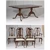 Image 1 : QUEEN ANNE STYLE DINING TABLE AND SIX CHAIRS