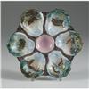 Image 1 : PORCELAIN OYSTER PLATE SIX SCENIC WELLS