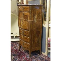 LOUIS XV STYLE BOMBE SECRETAIRE A ABATTANT