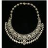 Image 2 : SILVER, GOLD & DIAMOND NECKLACE & EARRINGS SET