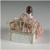 Image 2 : MULLER & CO PORCELAIN FIGURINE PINK DRESDEN DRESS