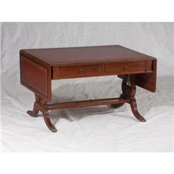 REGENCY STYLE MAHOGANY DROP LEAF COFFEE TABLE