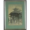 Image 1 : JAPANESE WOODBLOCK HASUI KAWASE RAINY TEMPLE