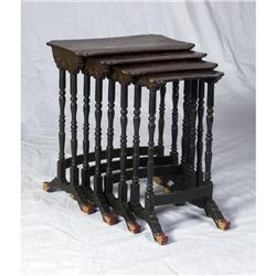 SET OF FOUR ASIAN INFLUENCE NESTING TABLES