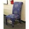 Image 1 : SIDE CHAIR WITH BLUE ASIAN STYLE FABRIC