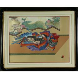 OTSUKA SERIGRAPH ON SILK ''SEAMSTRESS''