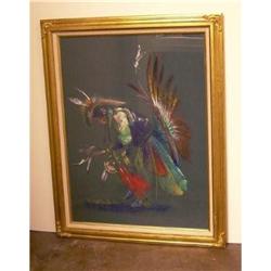 N.W. Rhadler Original PASTEL INDIAN DANCER